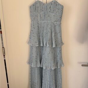 *New*Self-Portrait Light Blue Strapless Dress